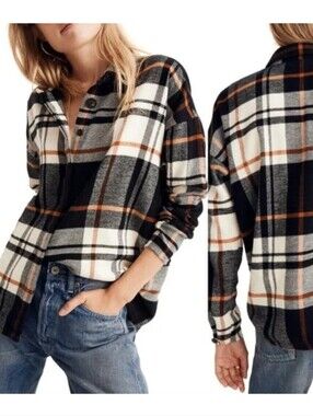 Madewell Flannel Bromley Button Down Plaid Shirt